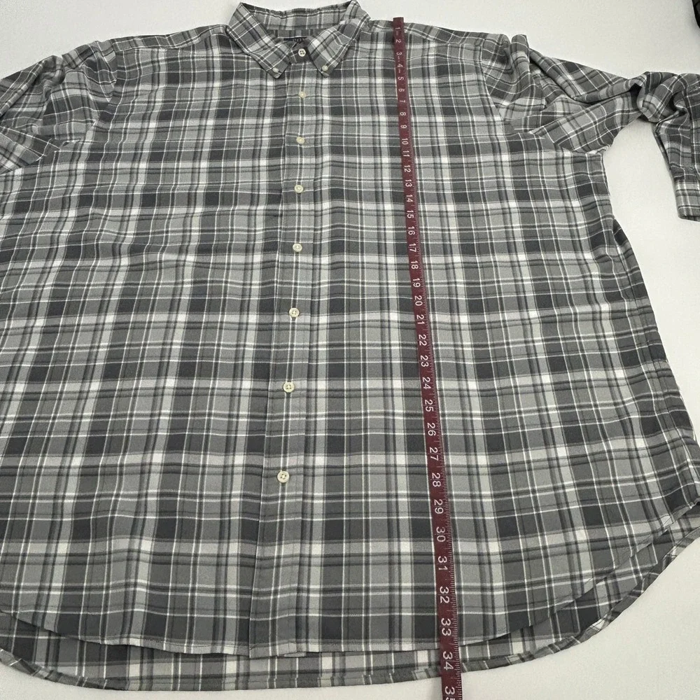Polo Ralph Lauren Performance Shirt Mens 2XB Gray Plaid Long Sleeve Button Down